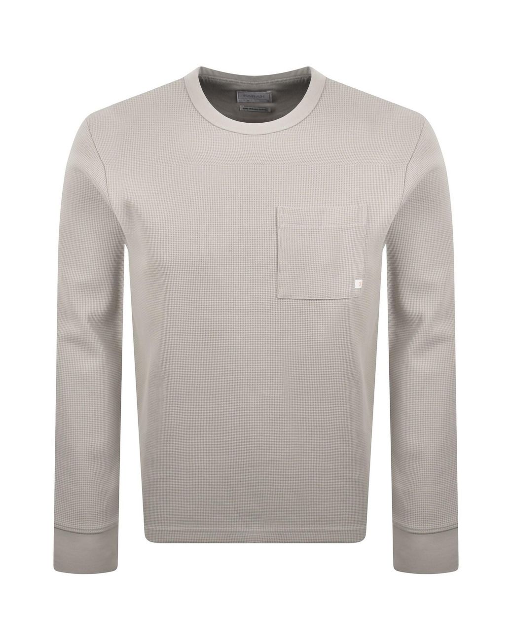 Farah Gray Farah Littrow Pocket T Shirt Putty for men