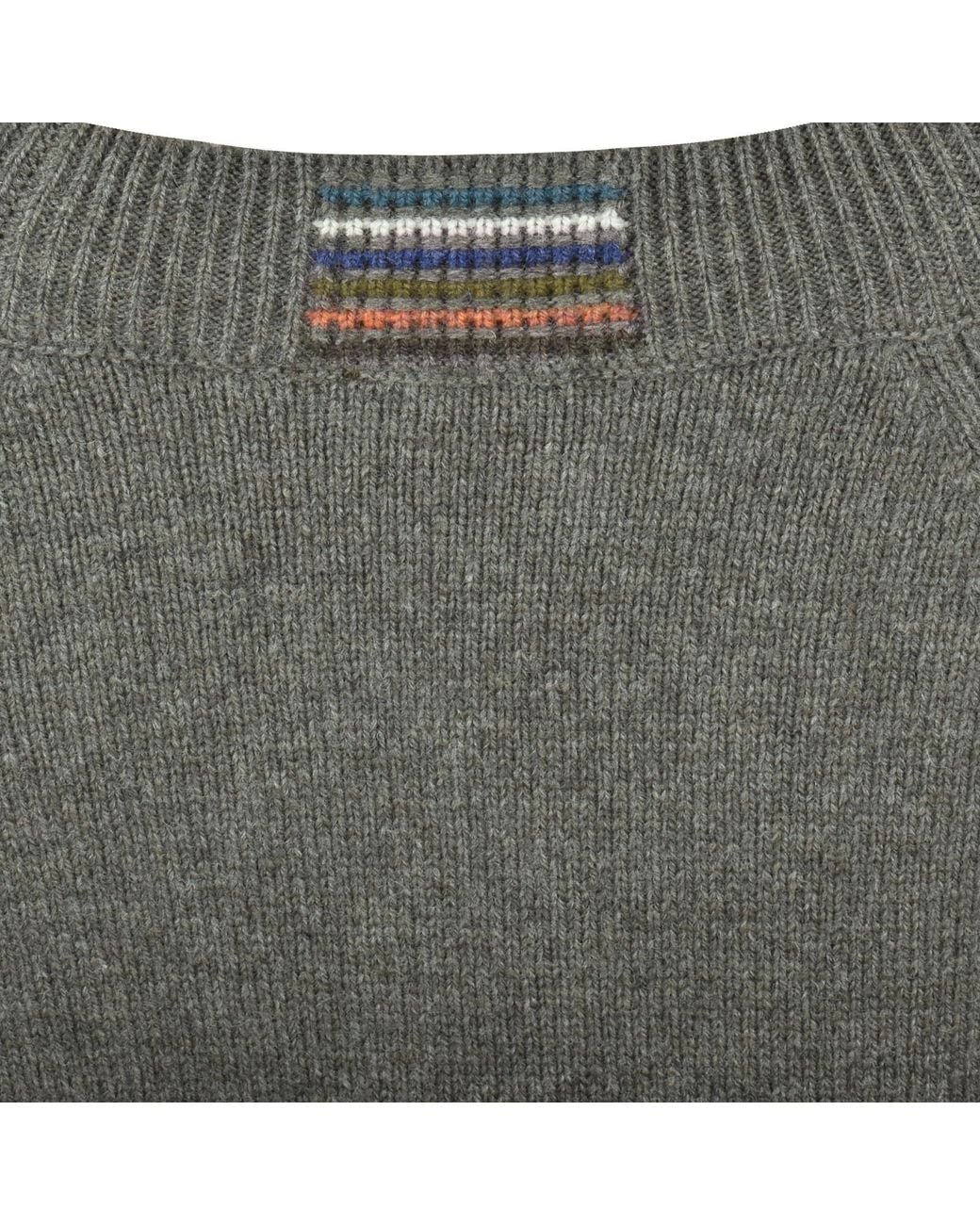 Paul Smith Gray Crew Neck Knit Jumper for men
