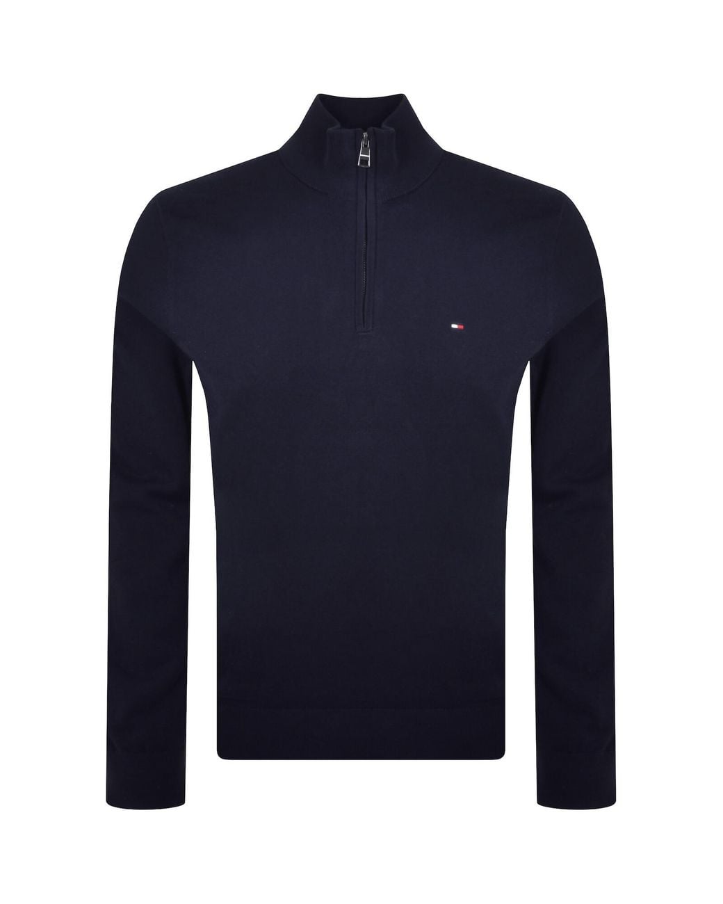 Tommy Hilfiger Blue Quarter Zip Jumper for men