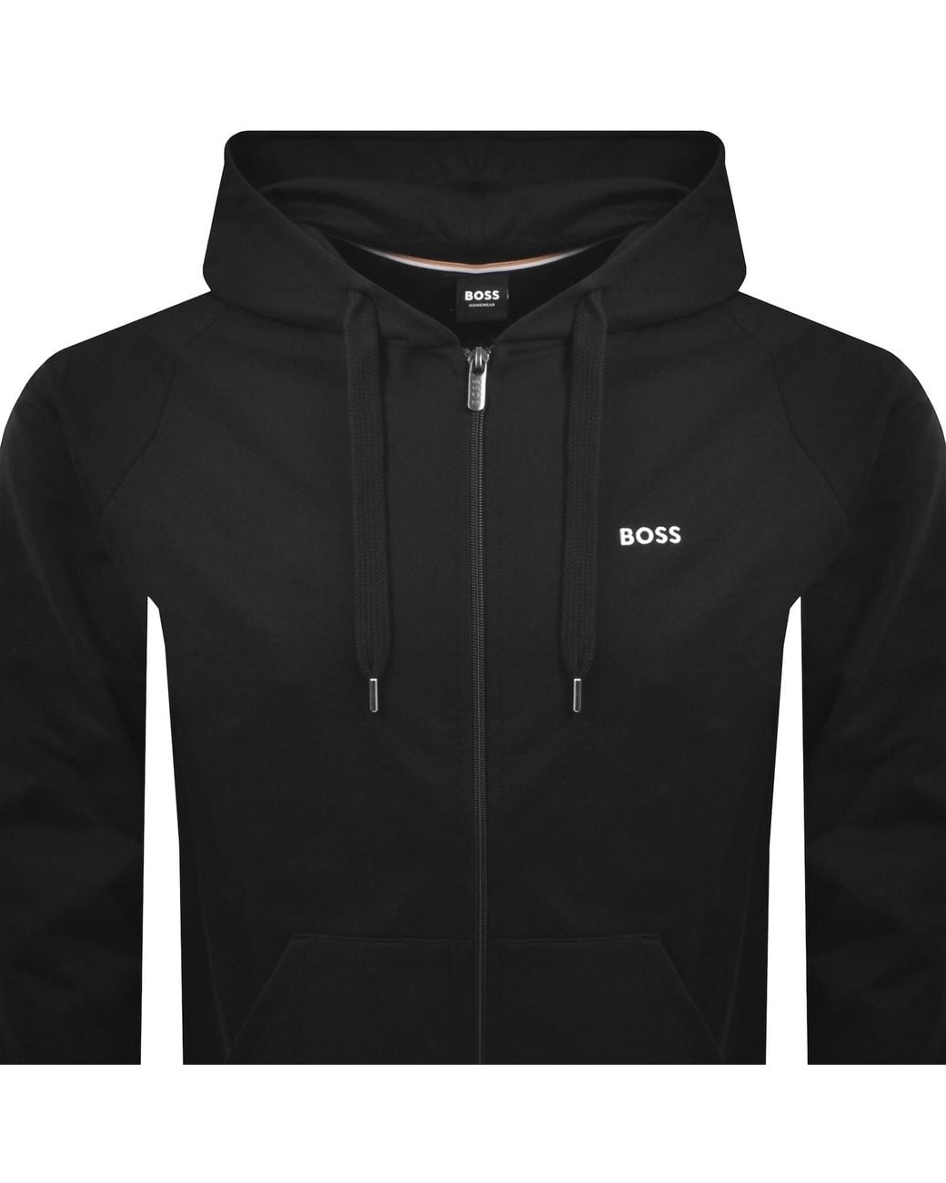 BOSS BUSINESS Black Boss Iconic Full Zip Hoodie for men