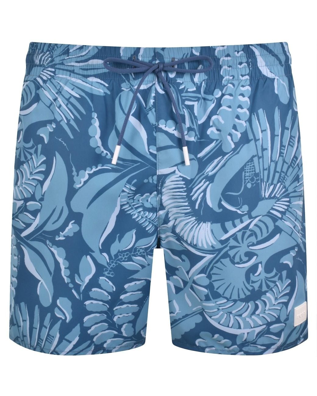 BOSS BUSINESS Blue Boss Piranha Swim Shorts for men