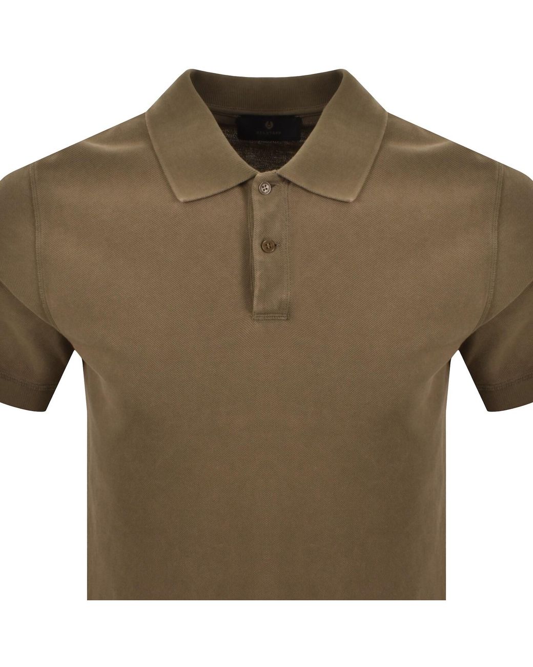 Belstaff Green Valley Garment Dye Polo T Shirt for men
