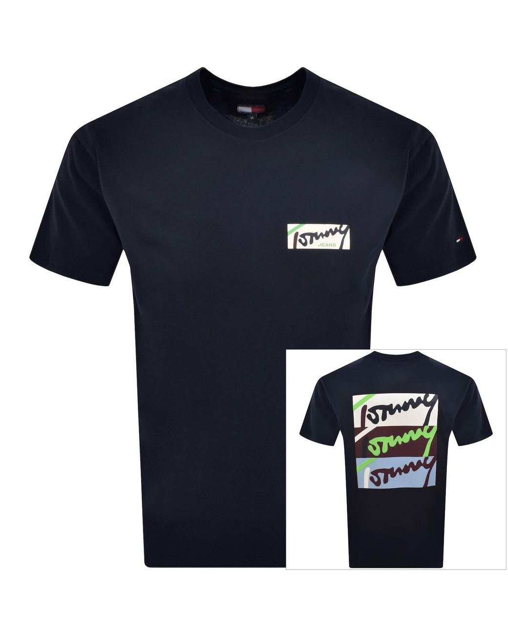 Tommy Hilfiger Blue Signature T Shirt Dark for men