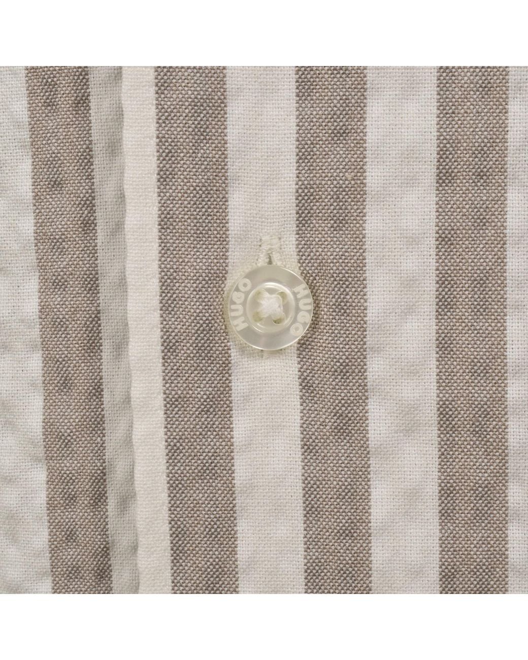 HUGO Gray Espino Striped Shirt Light for men