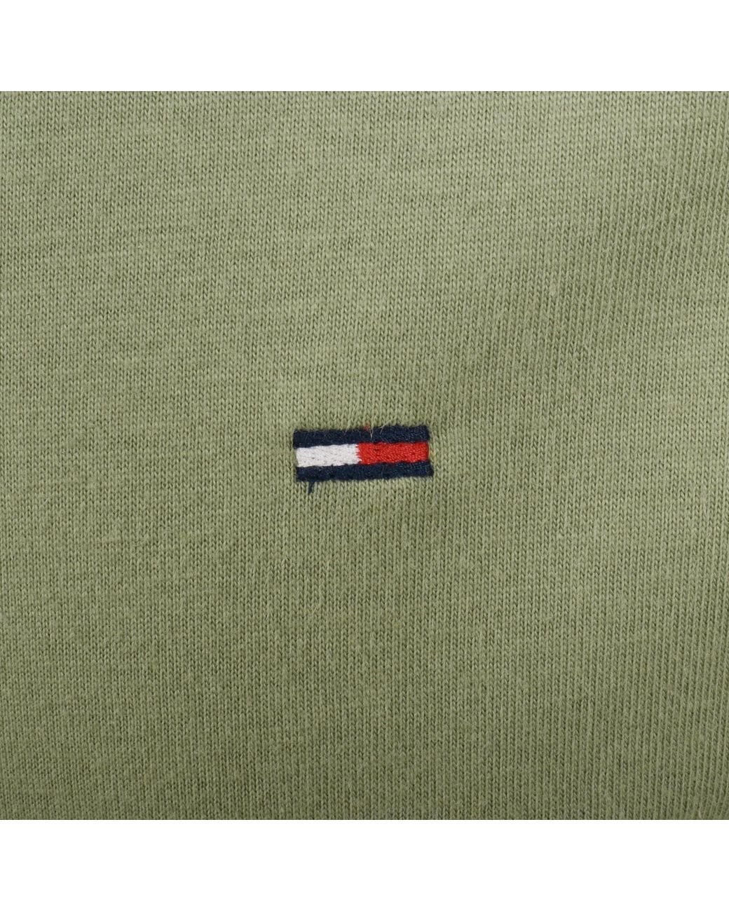 Tommy Hilfiger Green Flag Logo T Shirt for men
