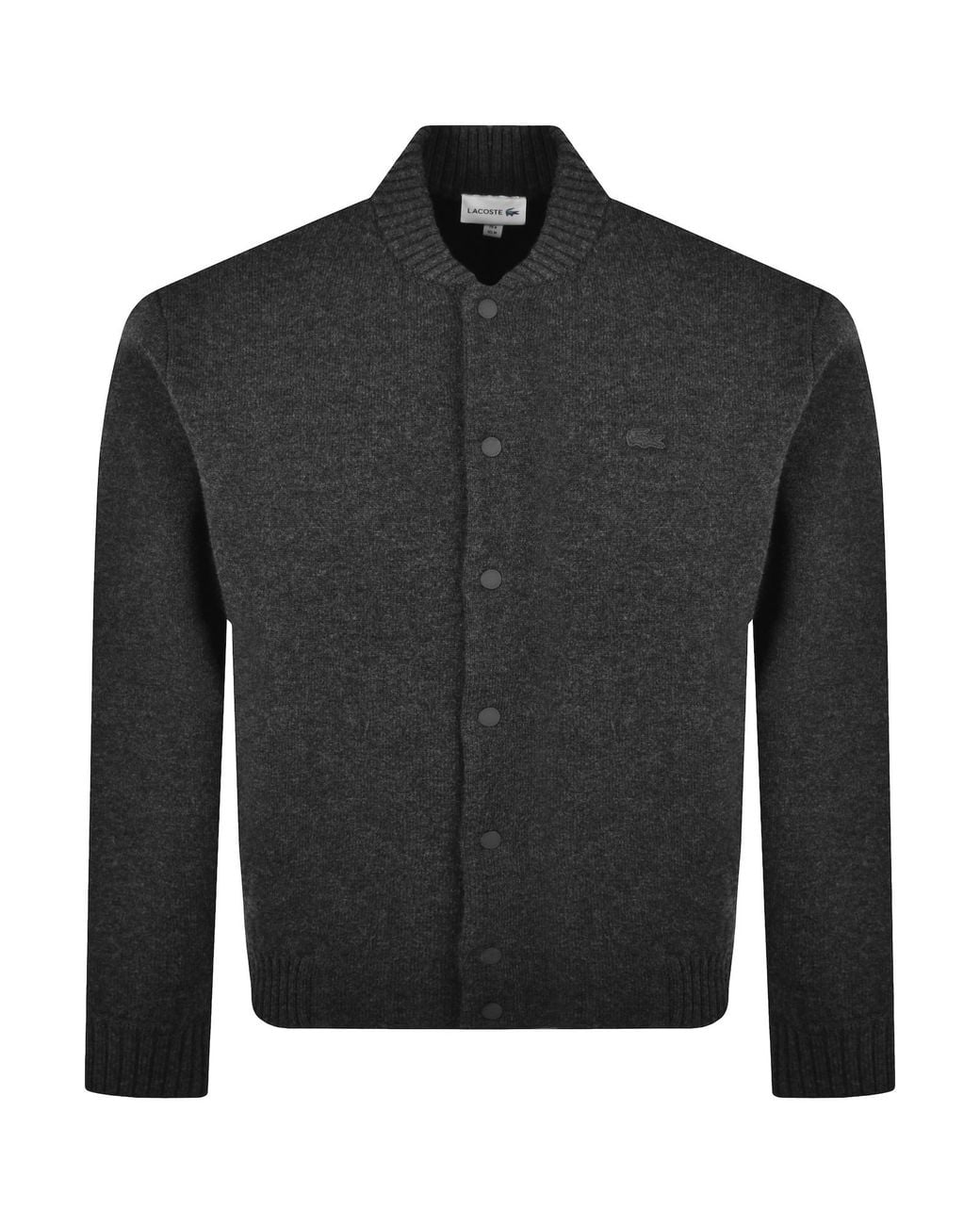 Lacoste Black Merino Wool Bomber Jacket for men