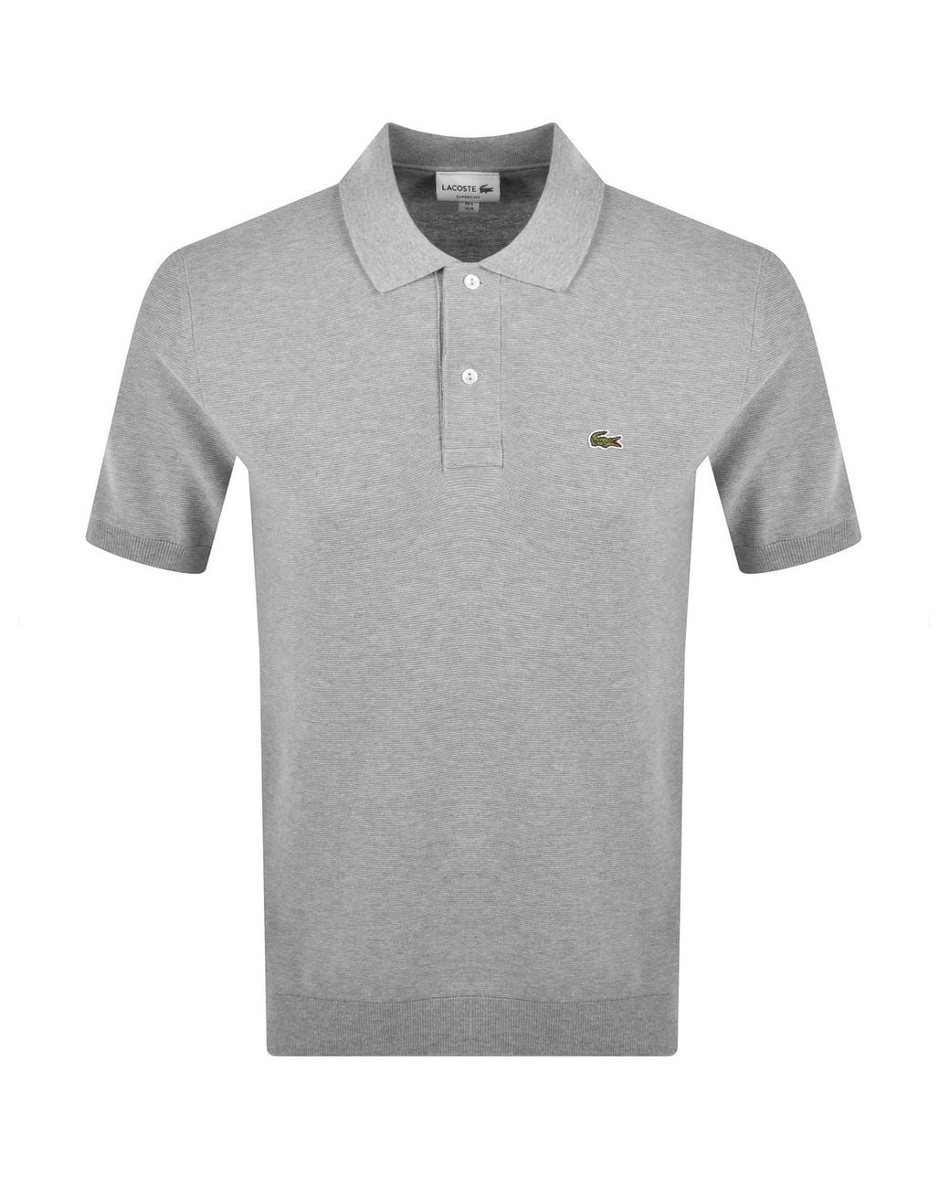 Lacoste Gray Knit Polo T Shirt for men