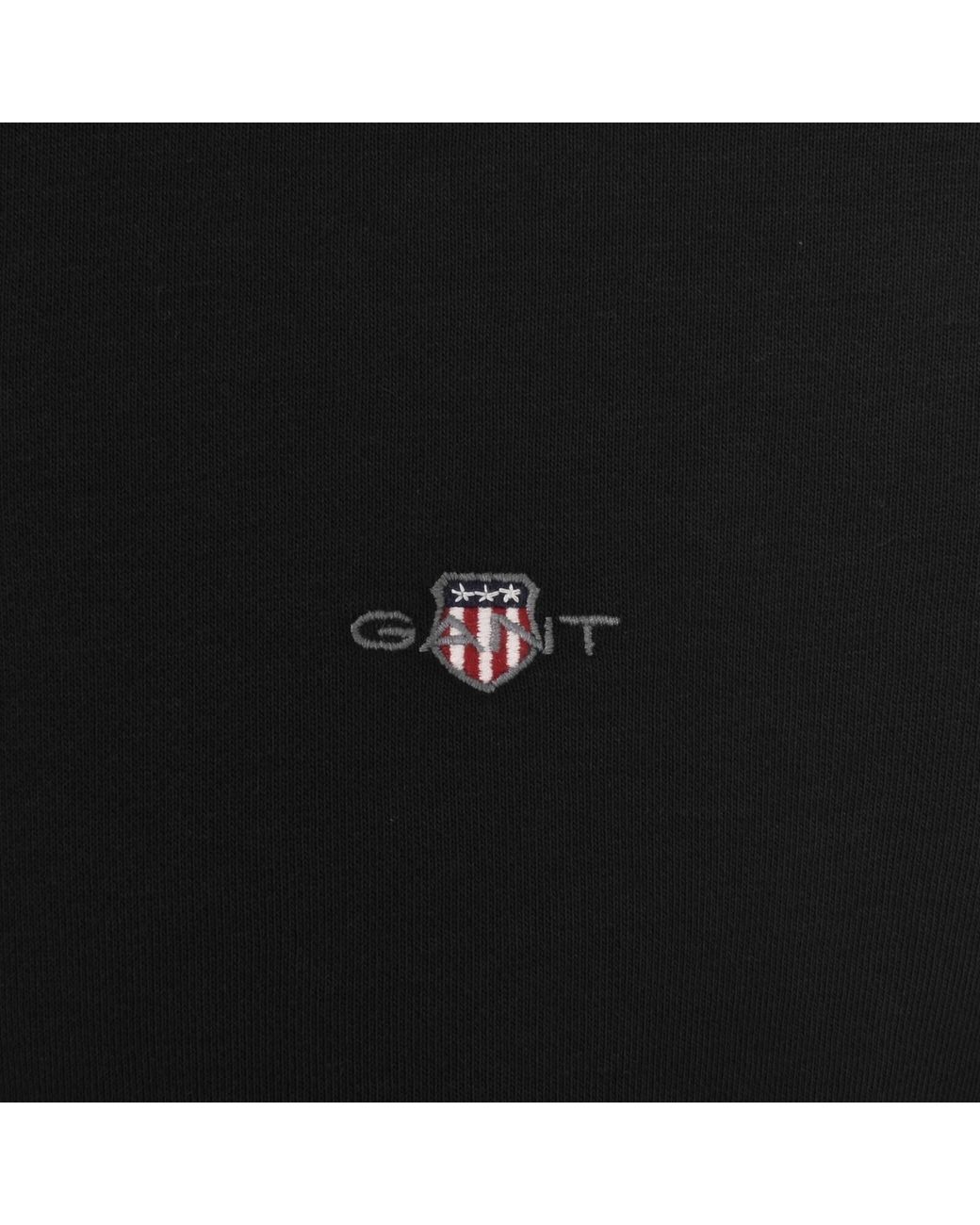 Gant Black Shield Logo Half Zip Sweatshirt for men