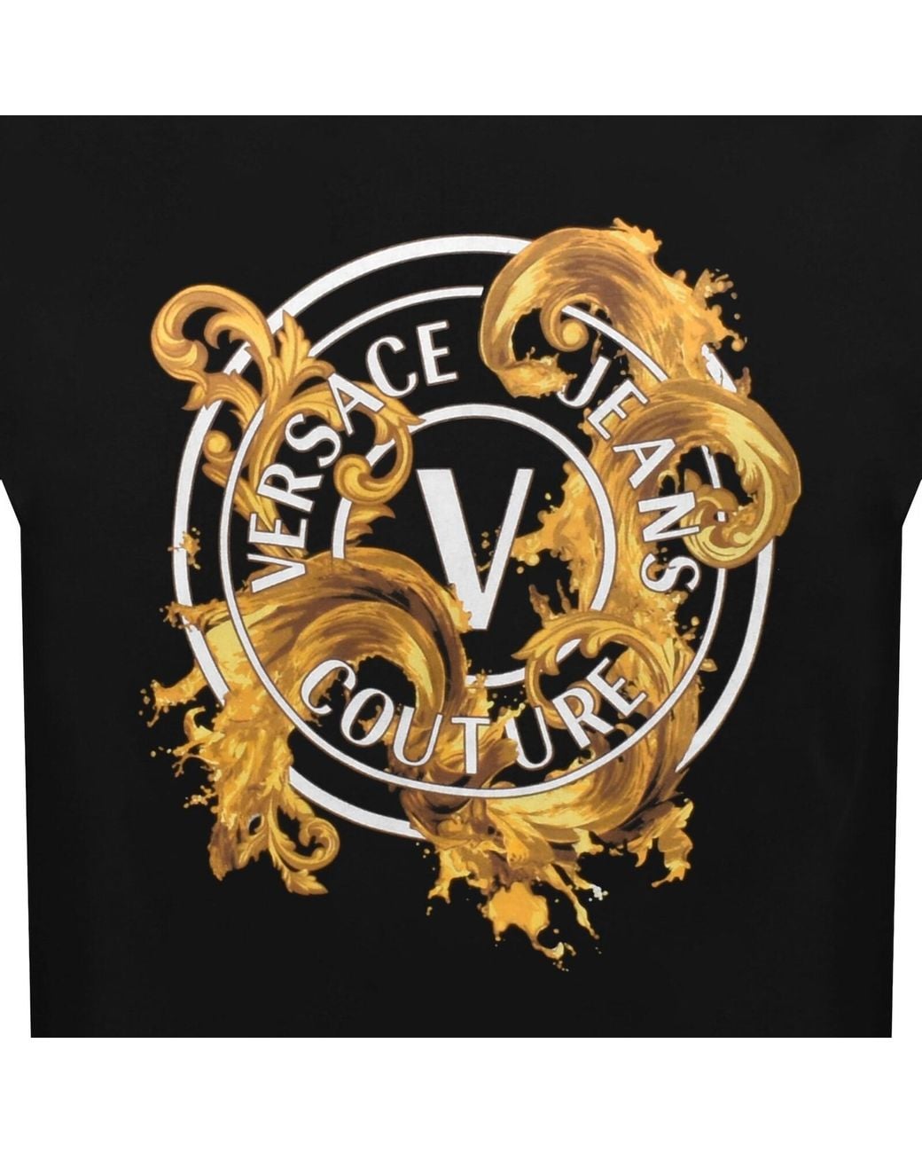 Versace Jeans Black Couture V Emblem T Shirt for men