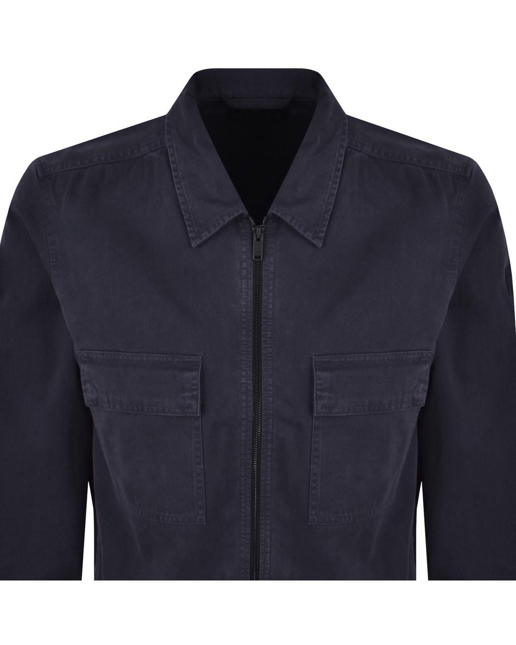 Boss Blue Boss Lorum Full Zip Overshirt Dark for men