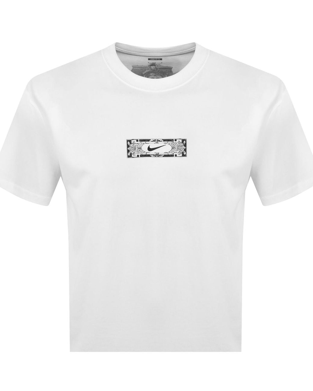 Nike White Sportswear Logo T Shirt for men