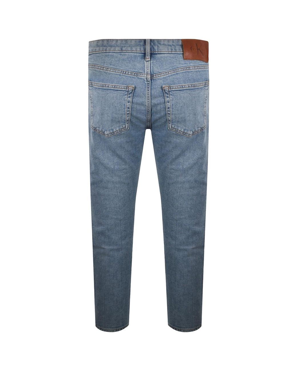 Calvin Klein Blue Slim Taper Jeans Light Wash for men