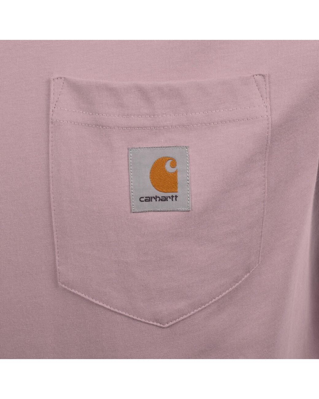 Carhartt Pink Pocket Short Sleeved T Shirt for men
