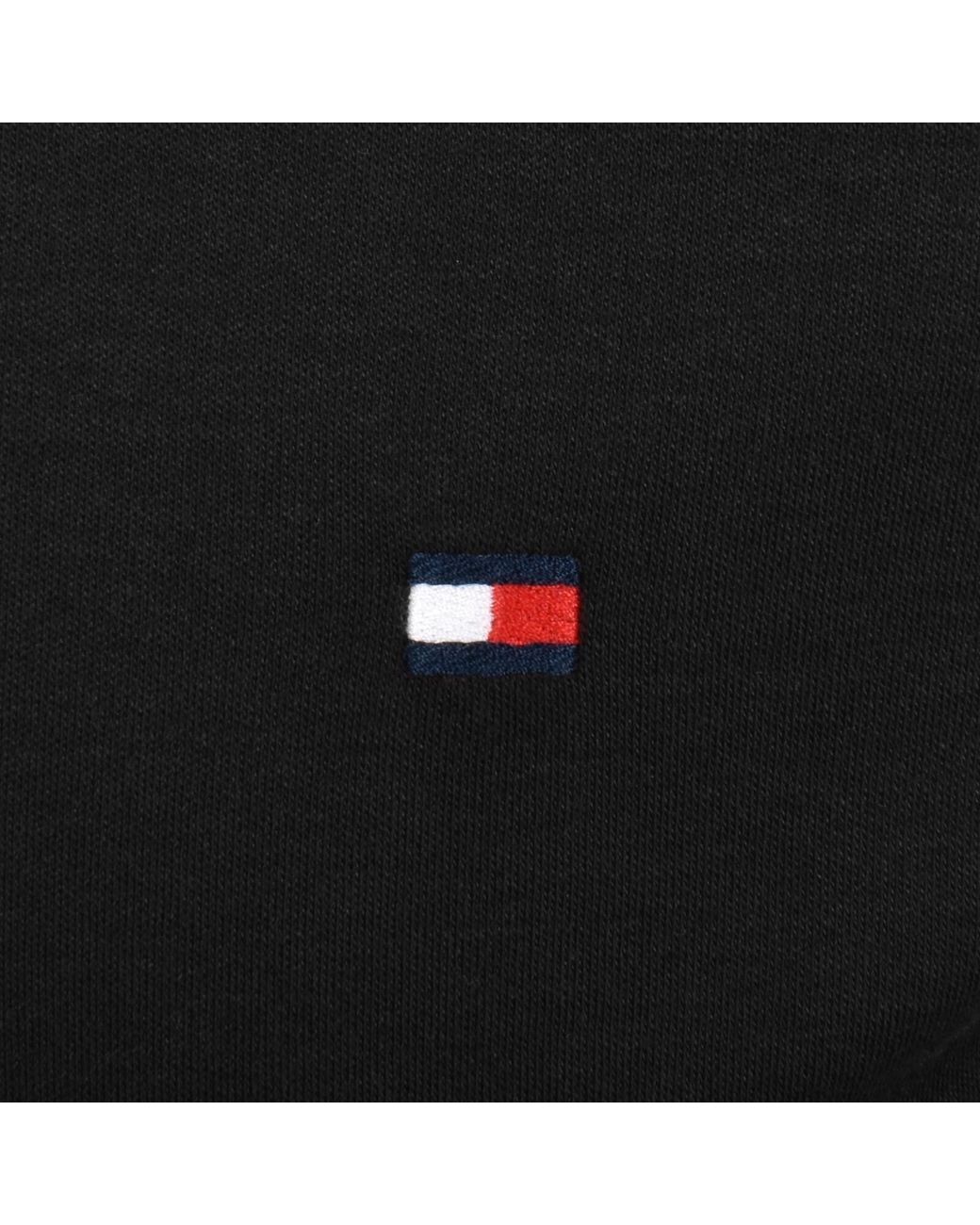 Tommy Hilfiger Black Liquid Cotton Cuff Polo for men