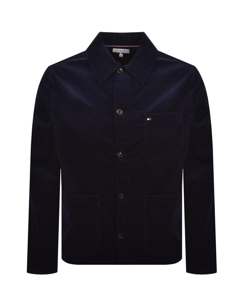 Tommy Hilfiger Blue Corduroy Chore Overshirt for men