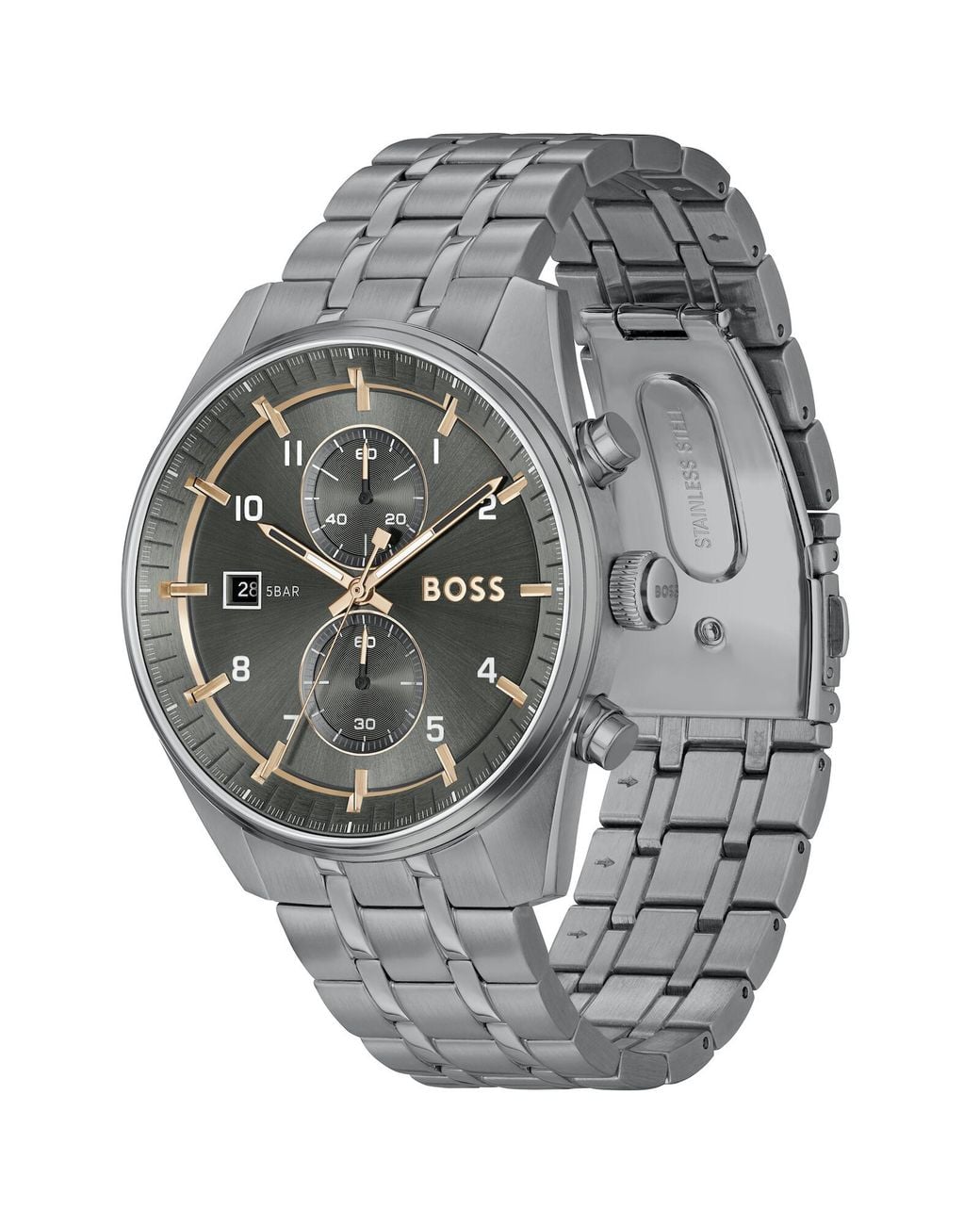 BOSS BUSINESS Metallic Boss Skytraveller Watch for men