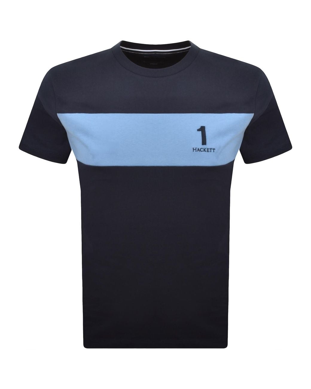 Hackett Blue Heritage Panel T Shirt for men