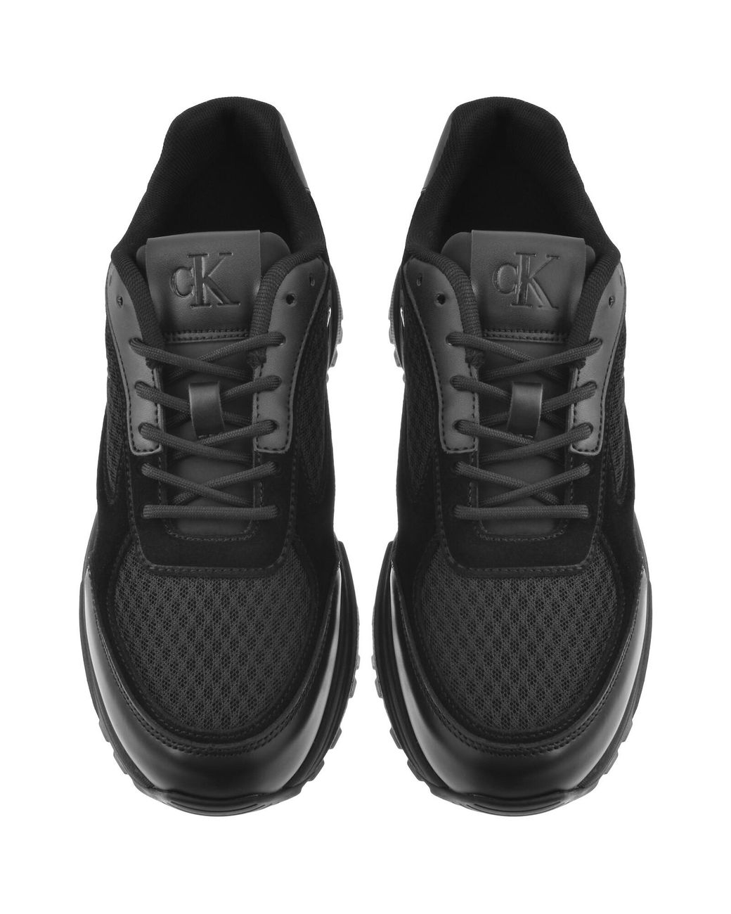 Calvin Klein Black Hike Runner Mesh Trainers for men