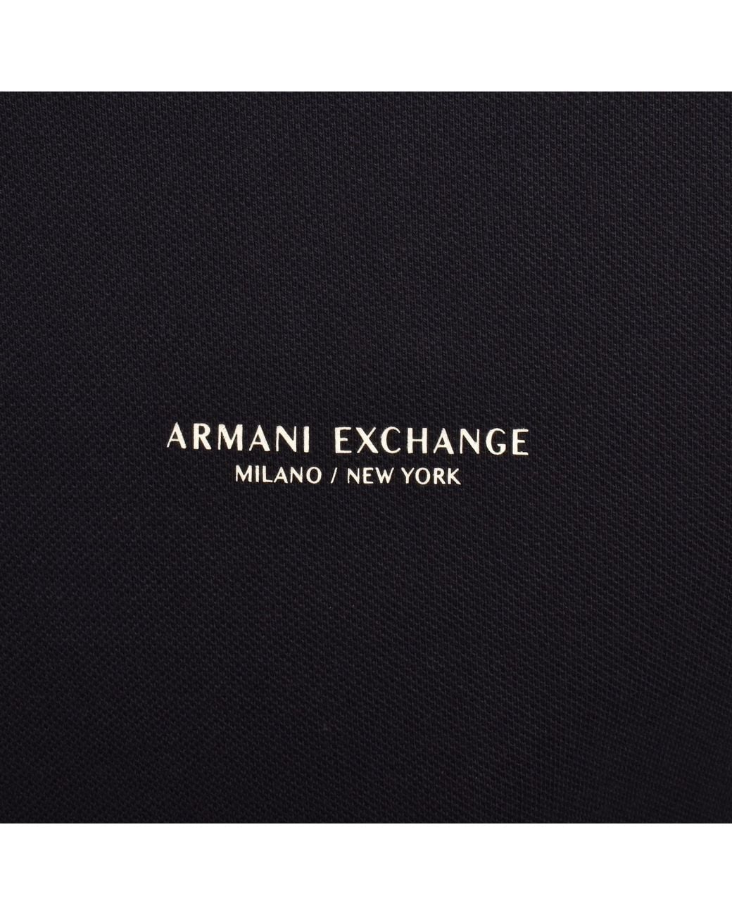 ARMANI EXCHANGE Black Polo T Shirt Deep for men