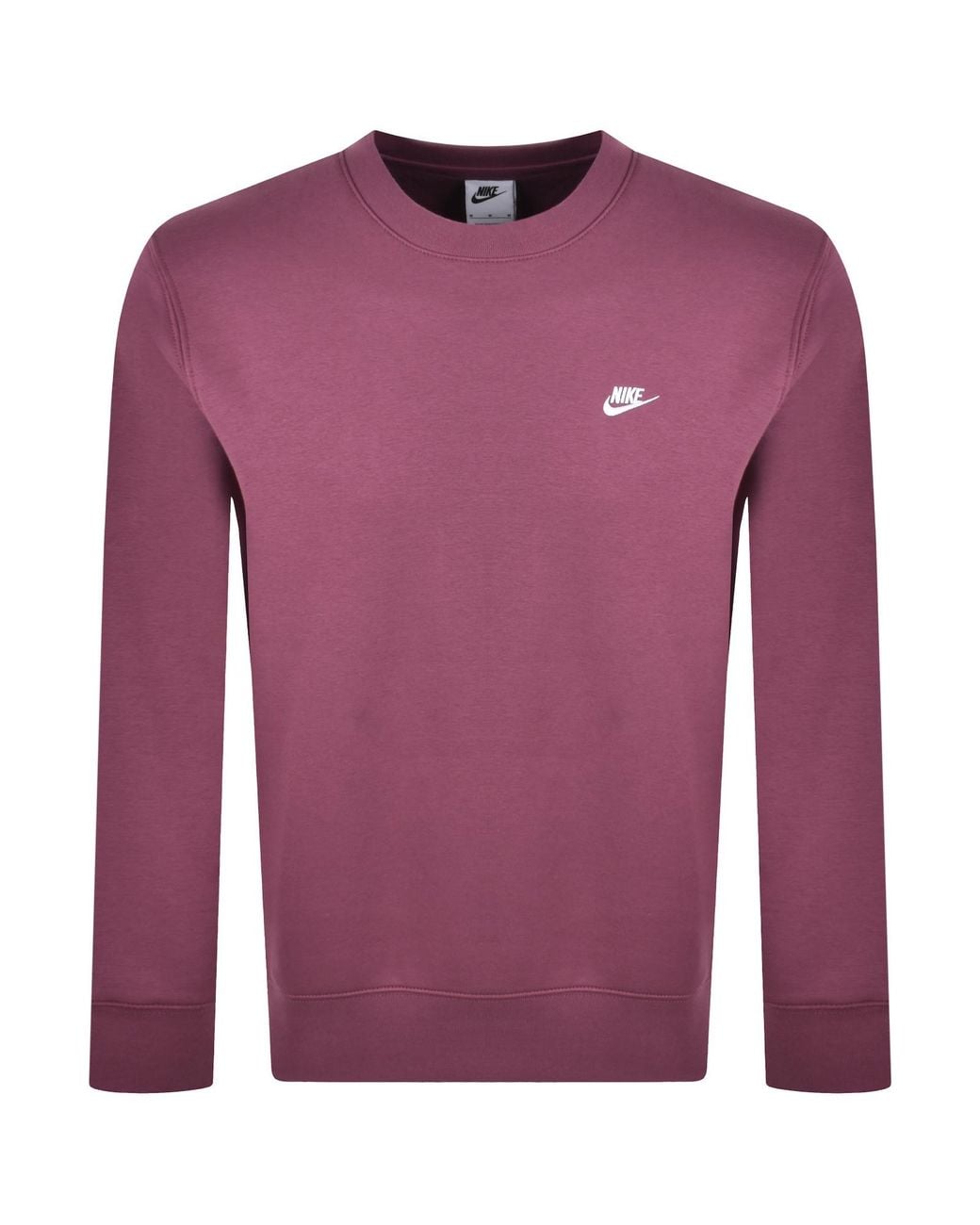 Nike Purple Crew Neck Club Sweatshirt for men