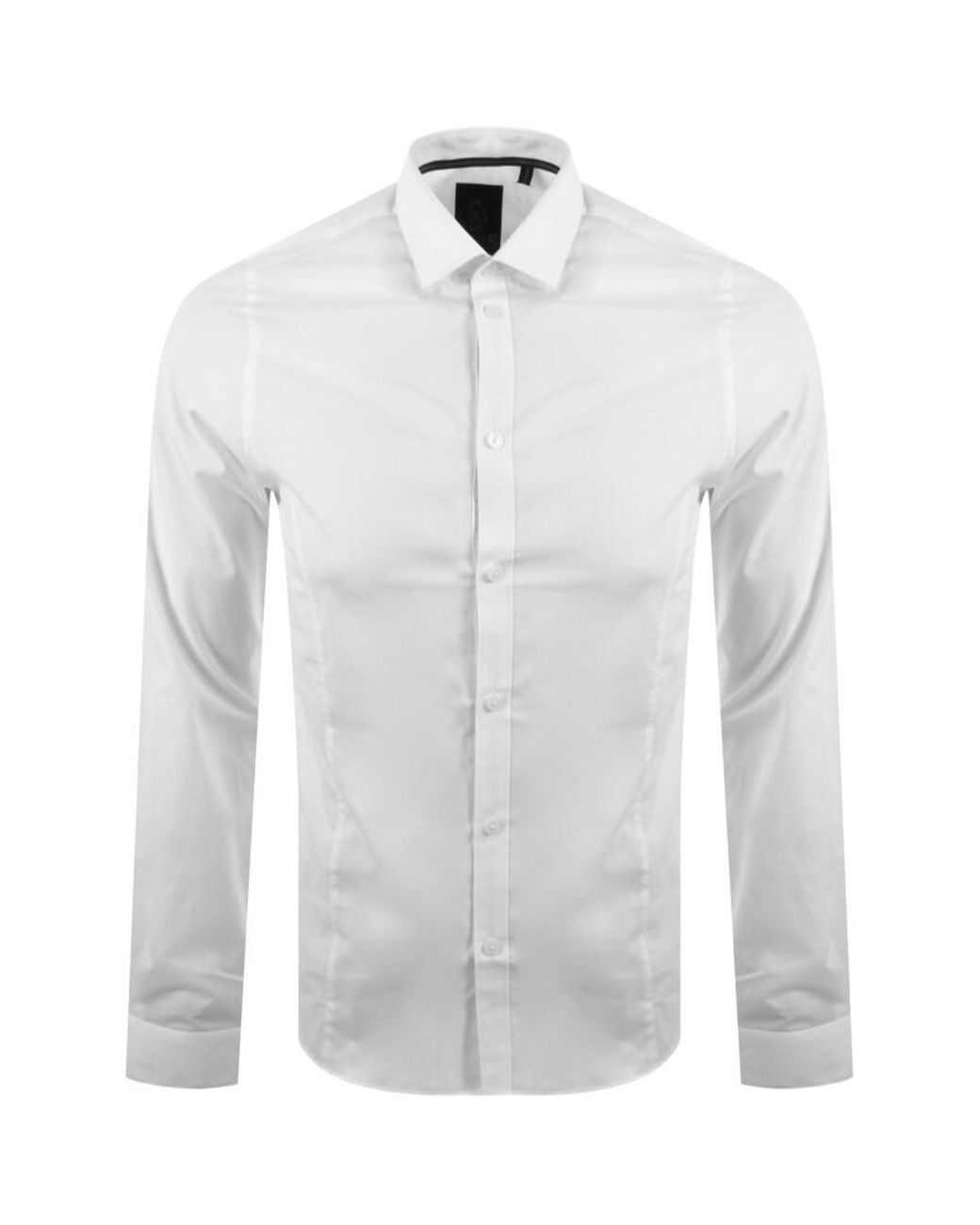 Luke 1977 White Butchers Pencil Shirt for men