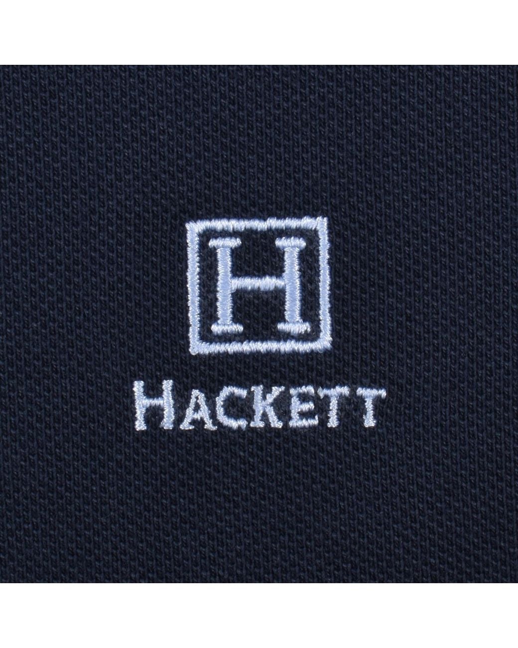 Hackett Blue Heritage H Tape Polo T Shirt Old for men