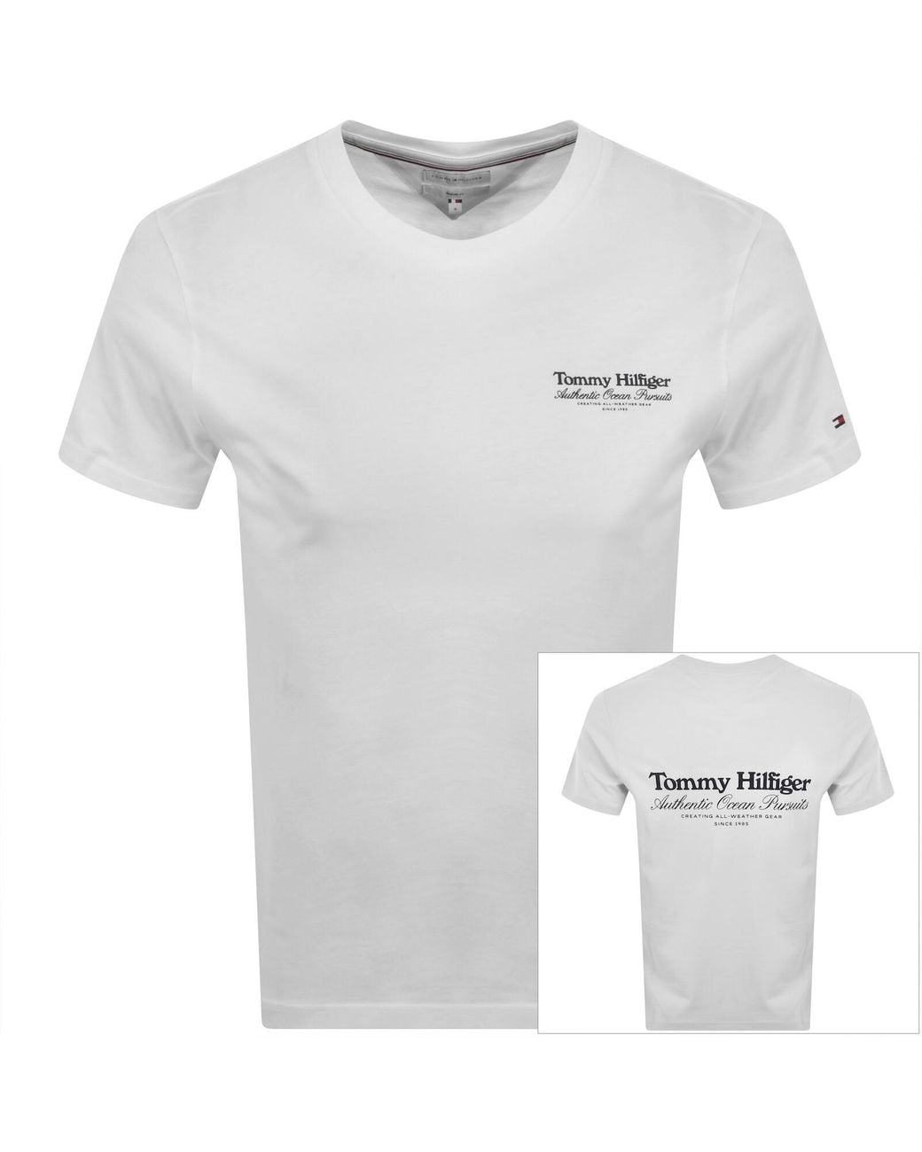 Tommy Hilfiger White Back Graphic T Shirt for men