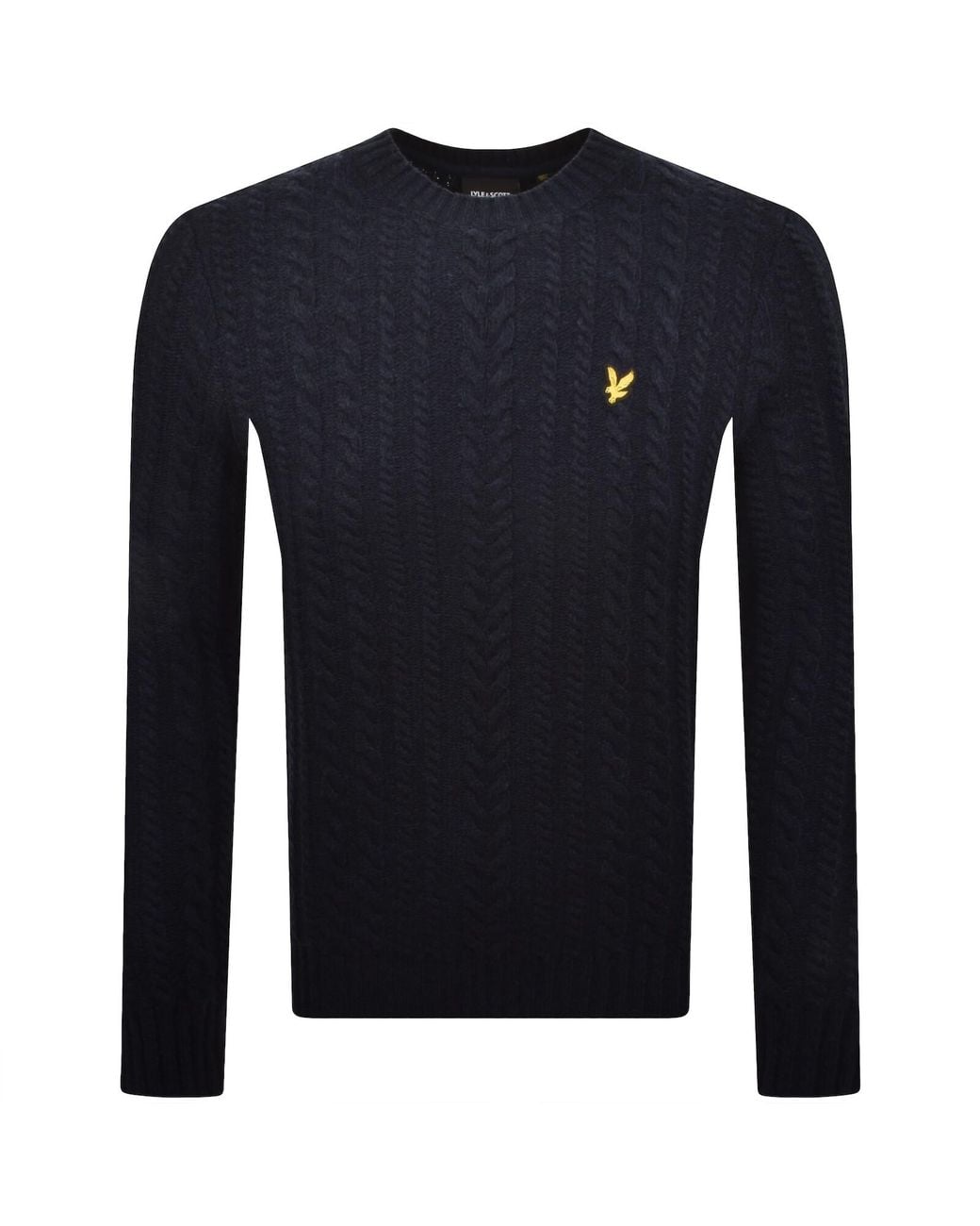 Lyle & Scott Blue Cable Knit Jumper for men