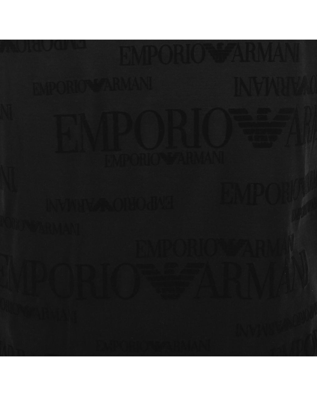 Armani Black Emporio All Over Logo T Shirt for men