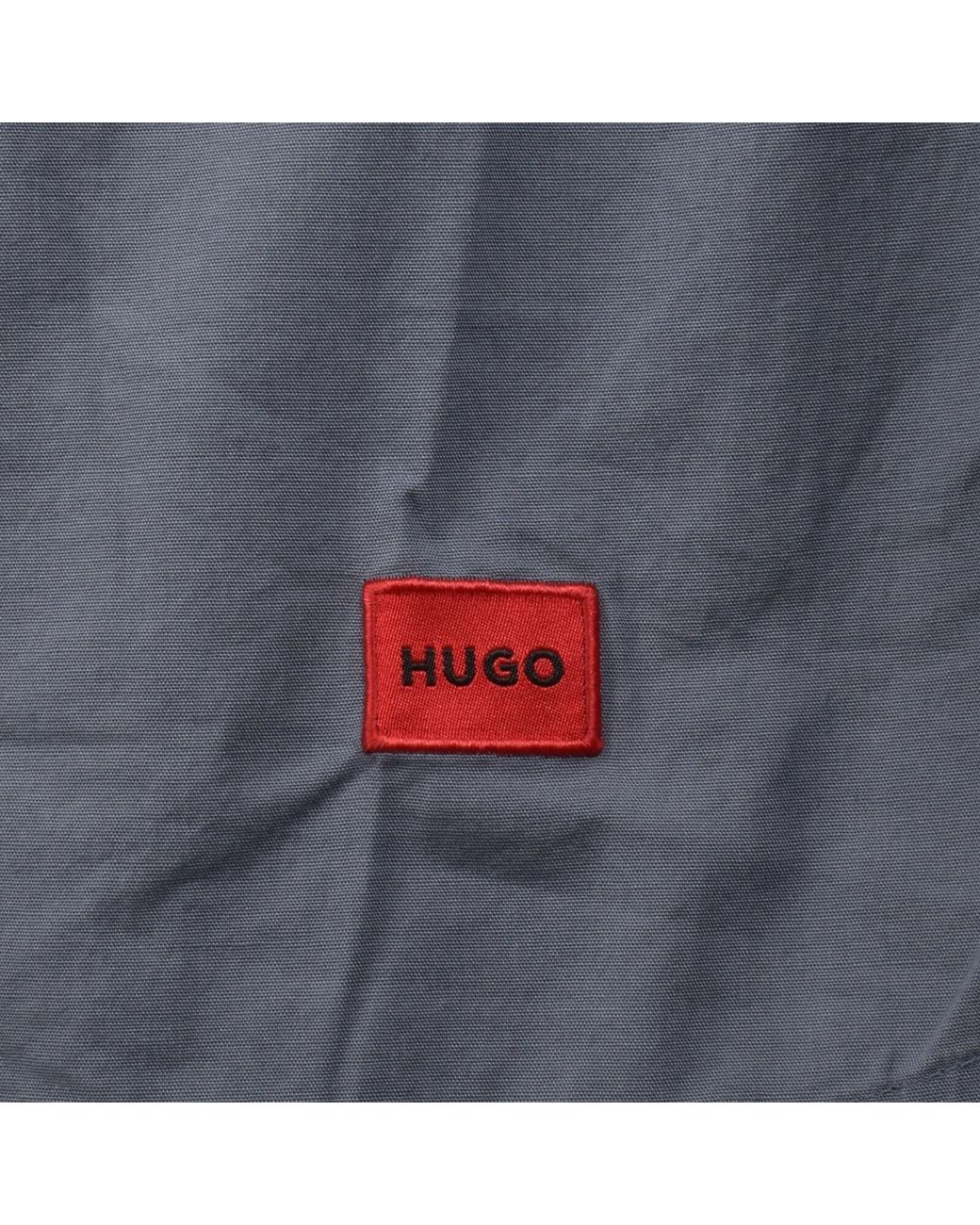 HUGO Blue Long Sleeved Ermo Shirt for men