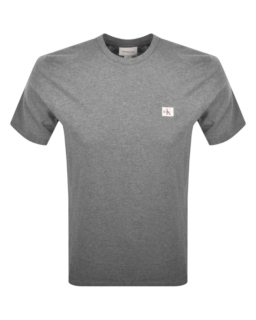 Calvin Klein Gray Jeans Badge T Shirt for men