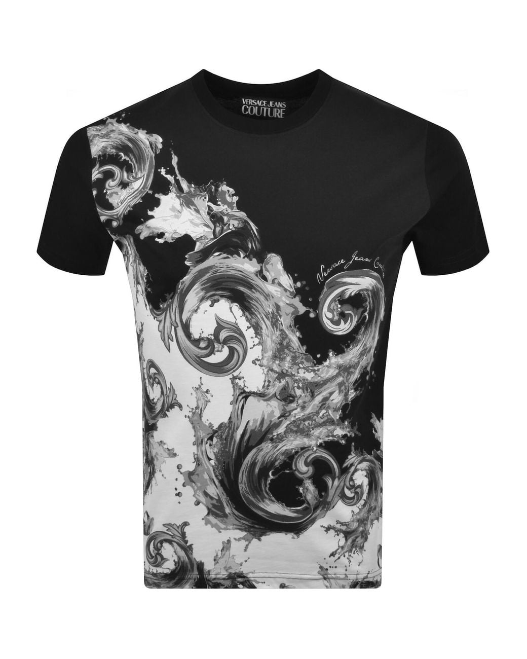 Versace Jeans Black Couture Barocco T Shirt for men