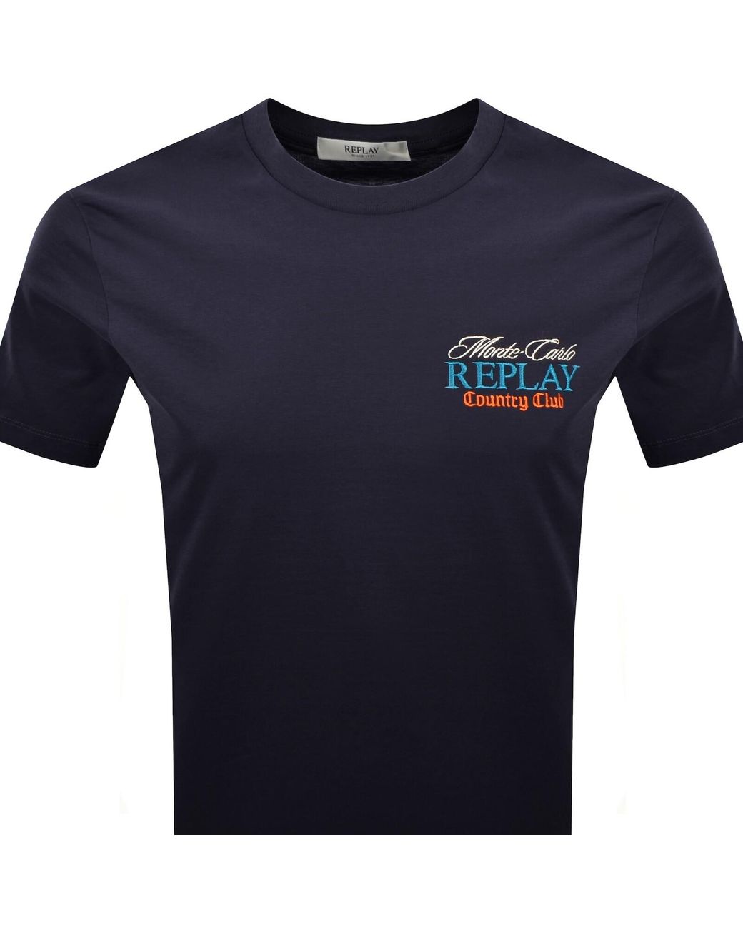 Replay Blue Graphic T Shirt for men