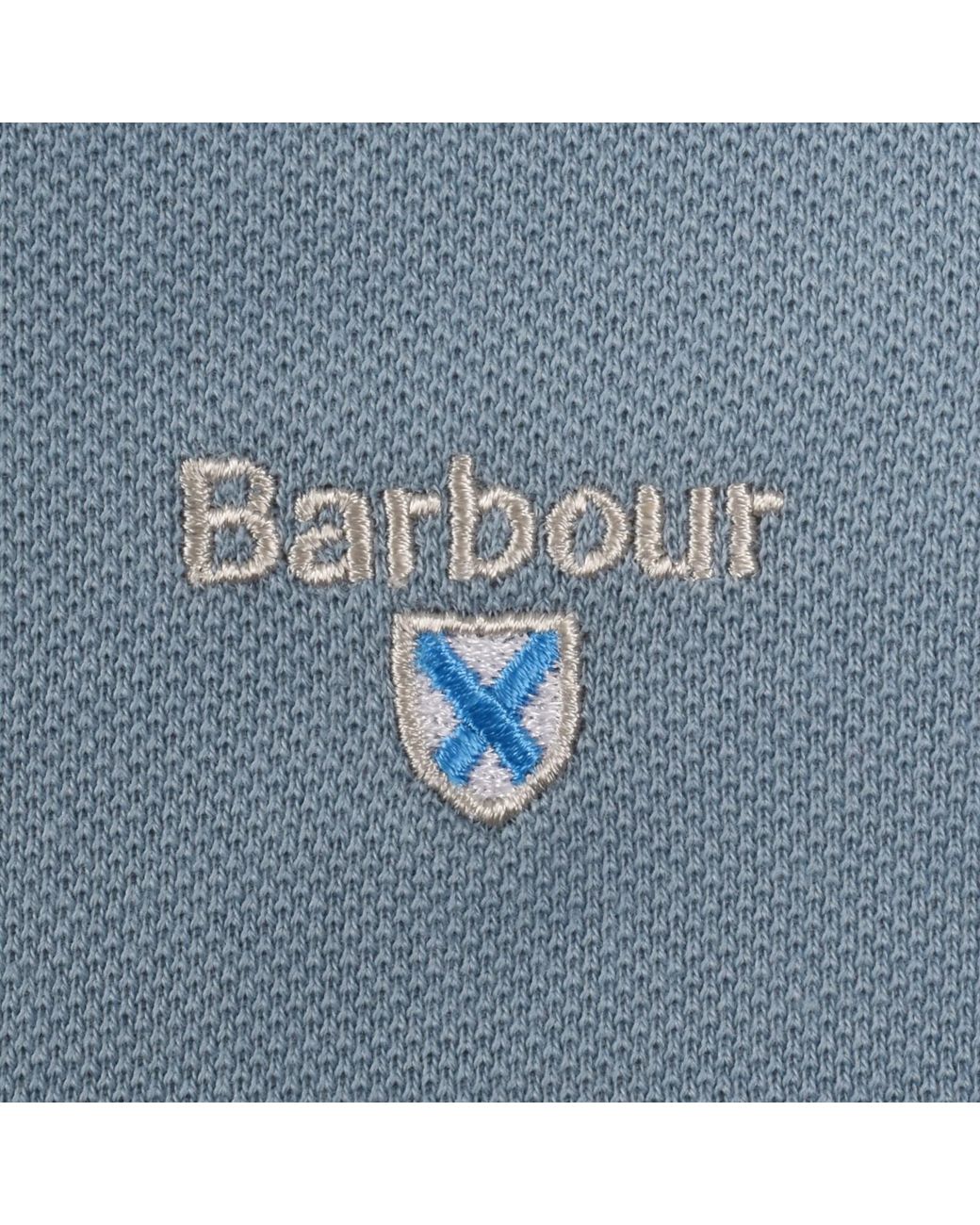 Barbour Blue Tartan Pique Polo T Shirt for men