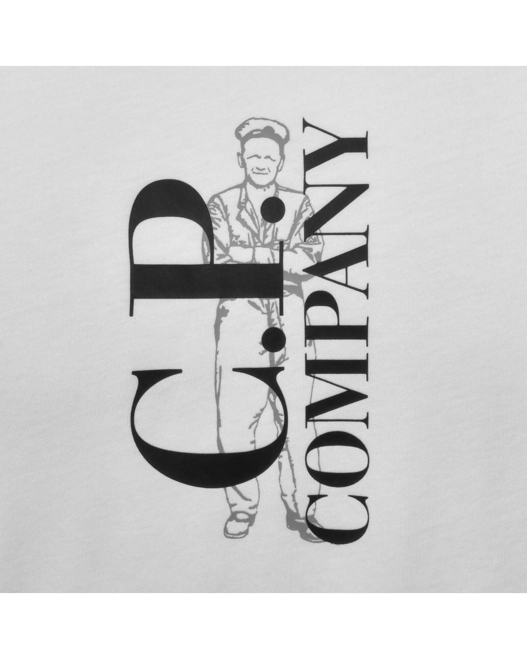 C P Company Gray Cp Company Logo T Shirt for men