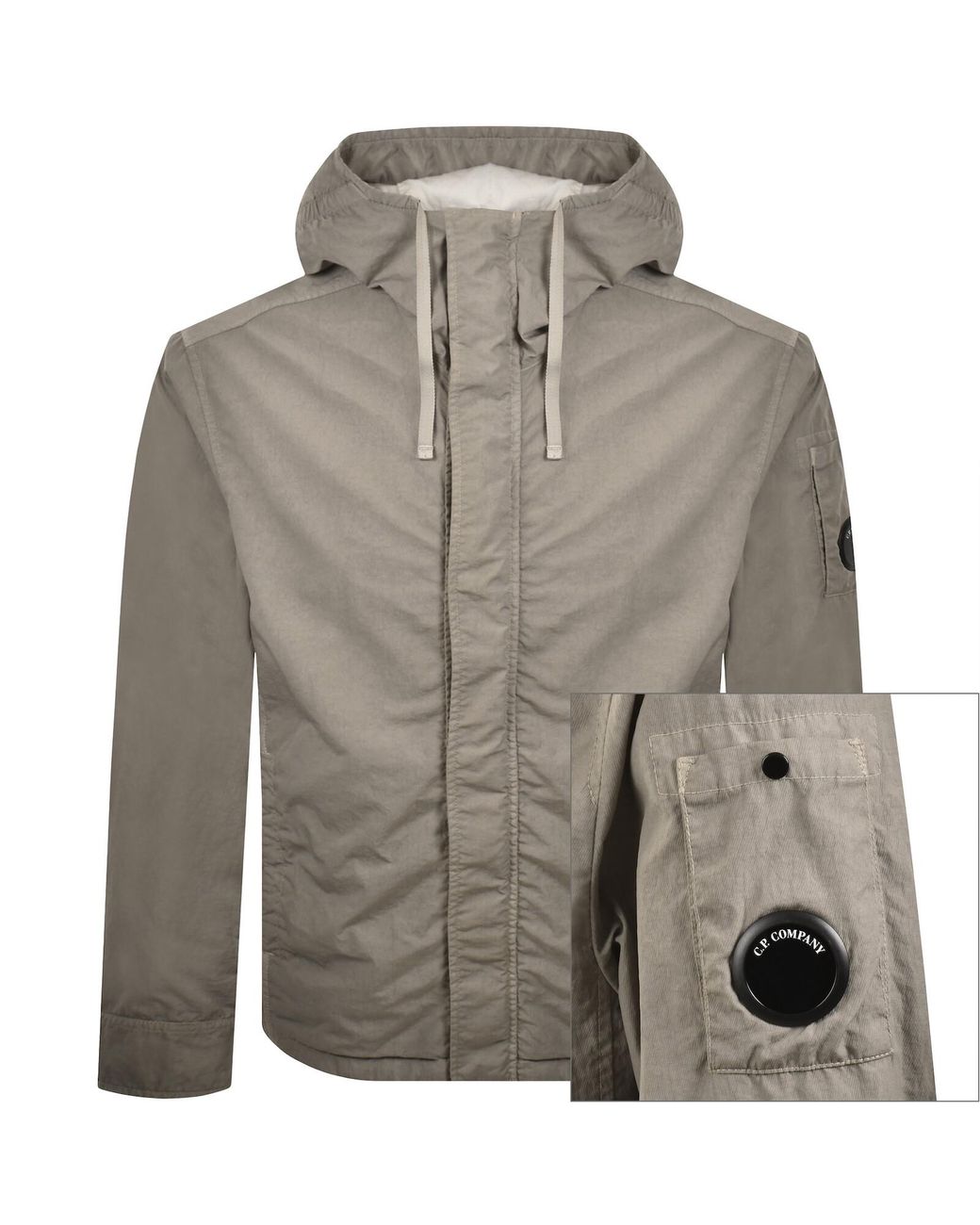 C P Company Gray Cp Company Hooded Overshirt for men