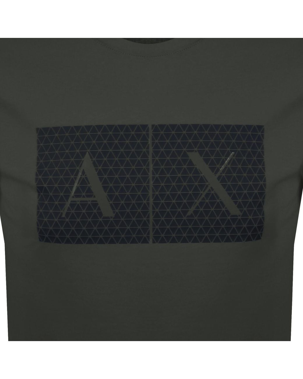 ARMANI EXCHANGE Black Crew Neck Logo T Shirt for men