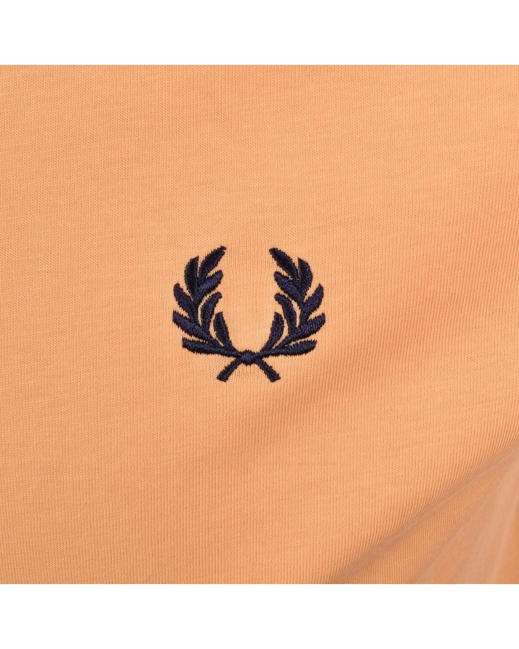 Fred Perry Orange Twin Tipped T Shirt for men