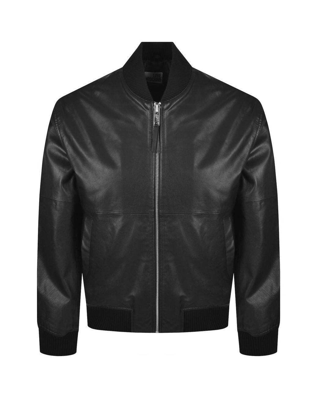 Moschino Black Leather Jacket for men