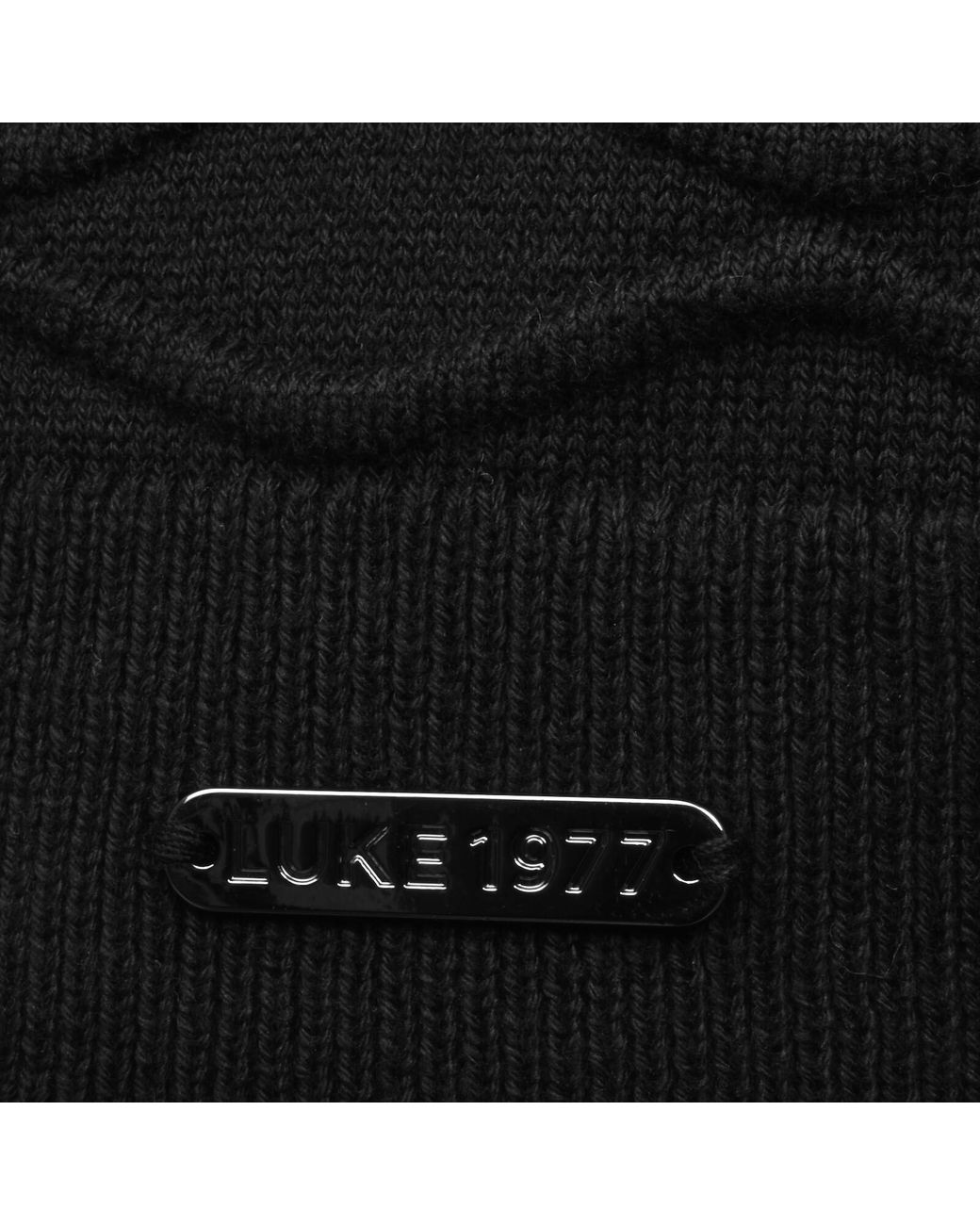 Luke 1977 Black Kennet Knit Shirt for men