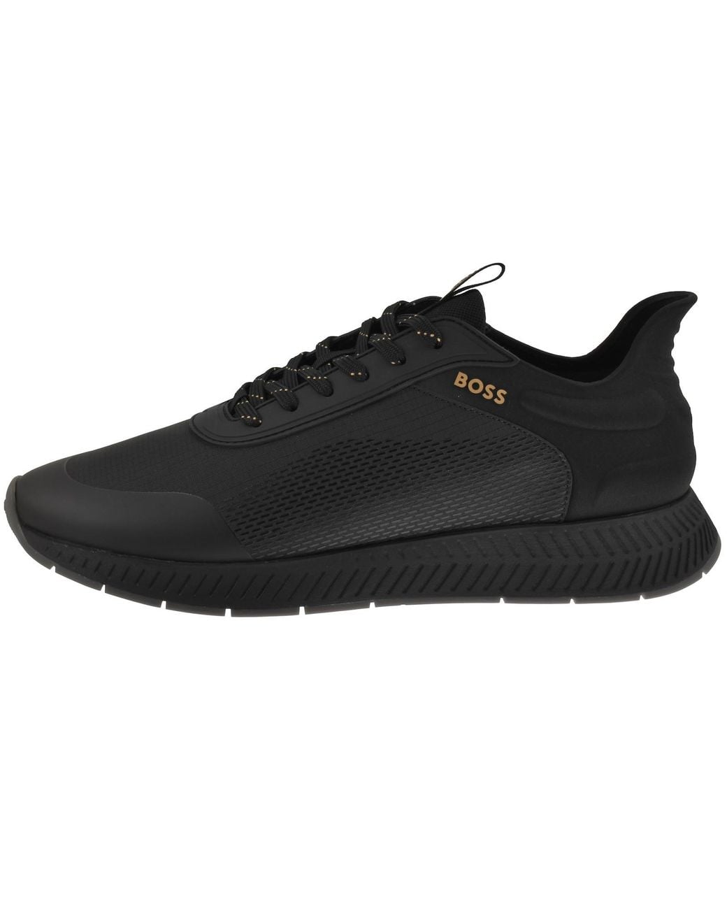 BOSS BUSINESS Black Boss Titanium Runner Trainers for men