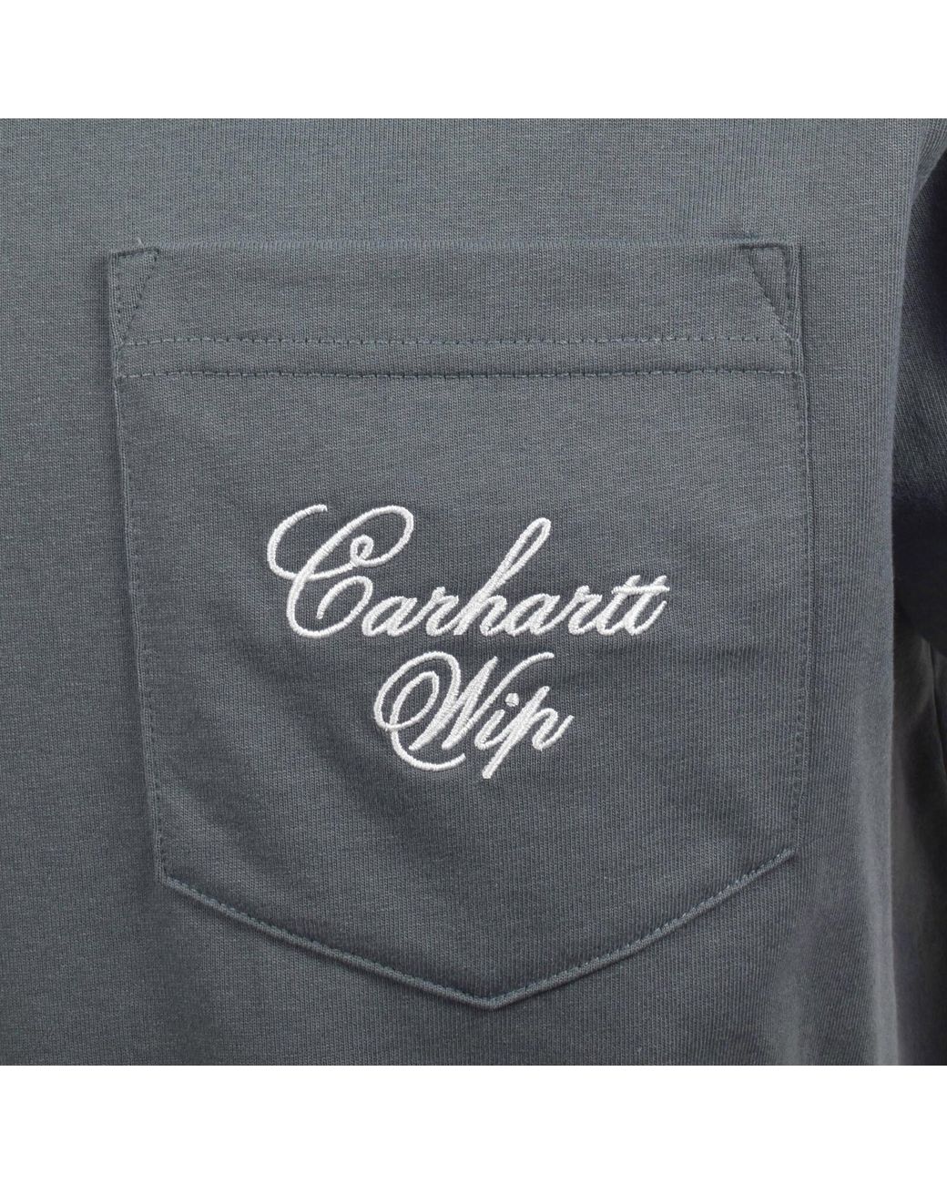 Carhartt Gray Longhand Pocket T Shirt for men