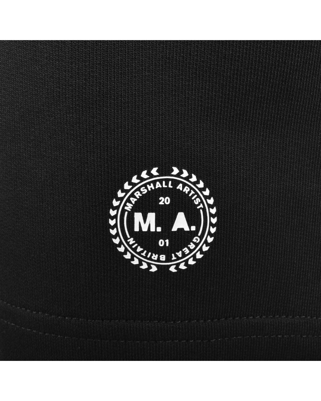 Marshall Artist Black Delta Logo Shorts for men