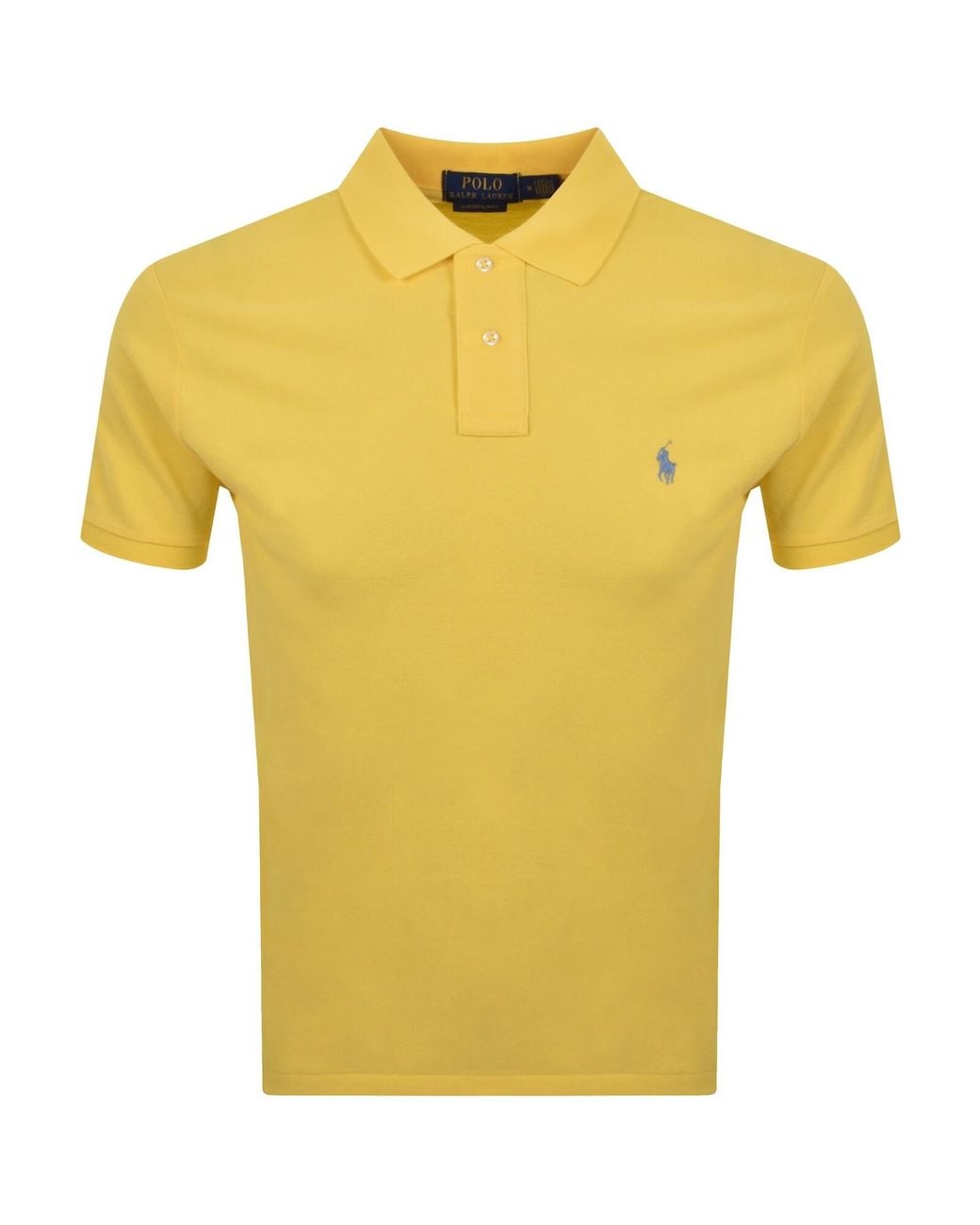 Ralph Lauren Yellow Custom Slim Polo T Shirt for men
