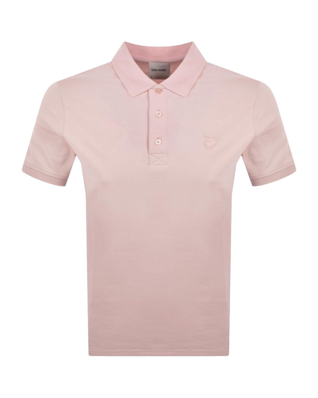 Lyle & Scott Pink Superfine Polo T Shirt for men