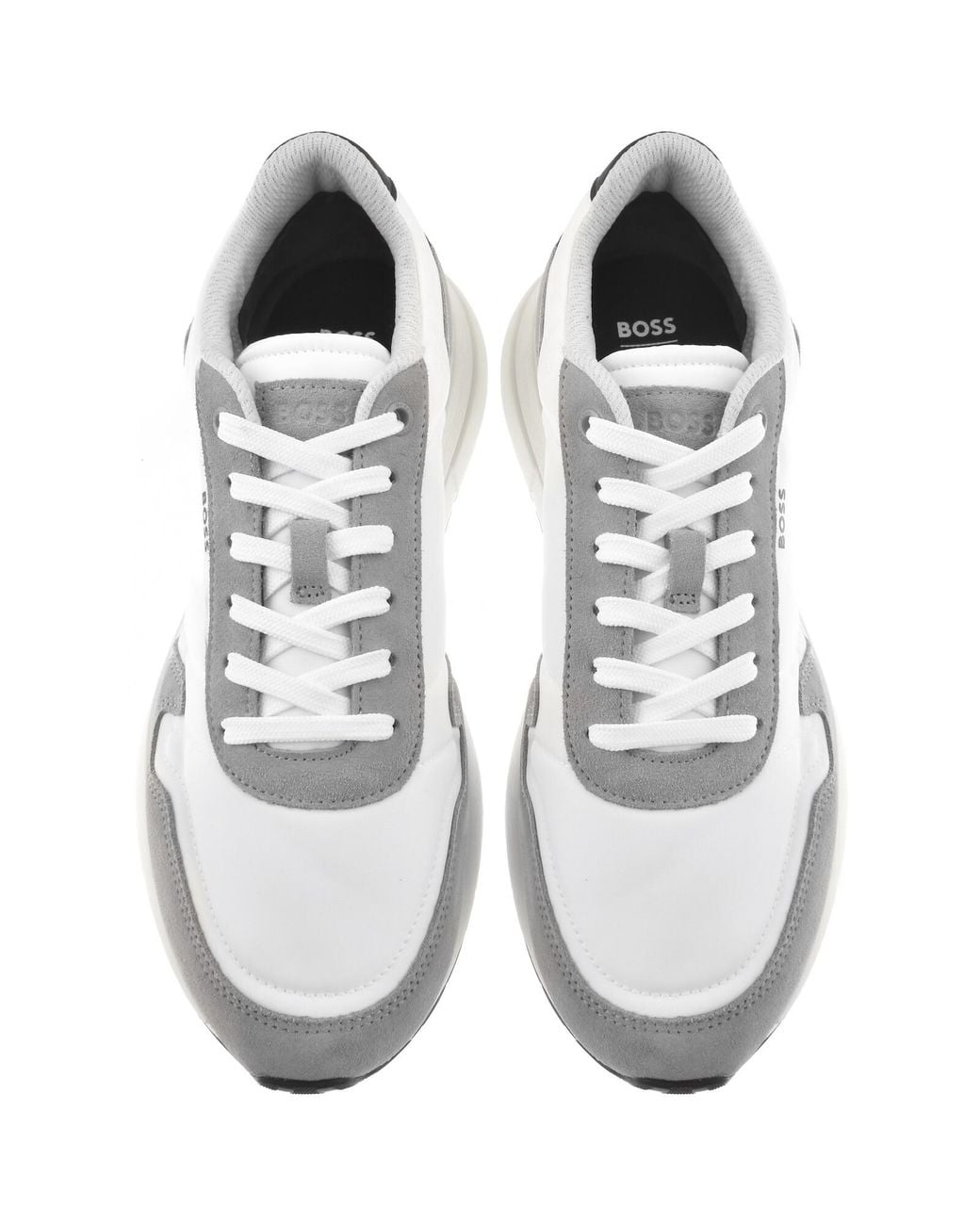 BOSS BUSINESS White Boss Vinston Runner Trainers for men