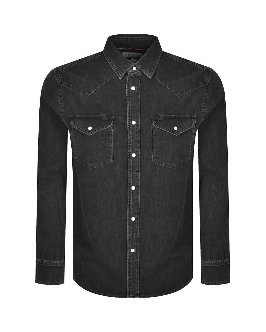 Tommy Hilfiger Black Western Denim Shirt for men