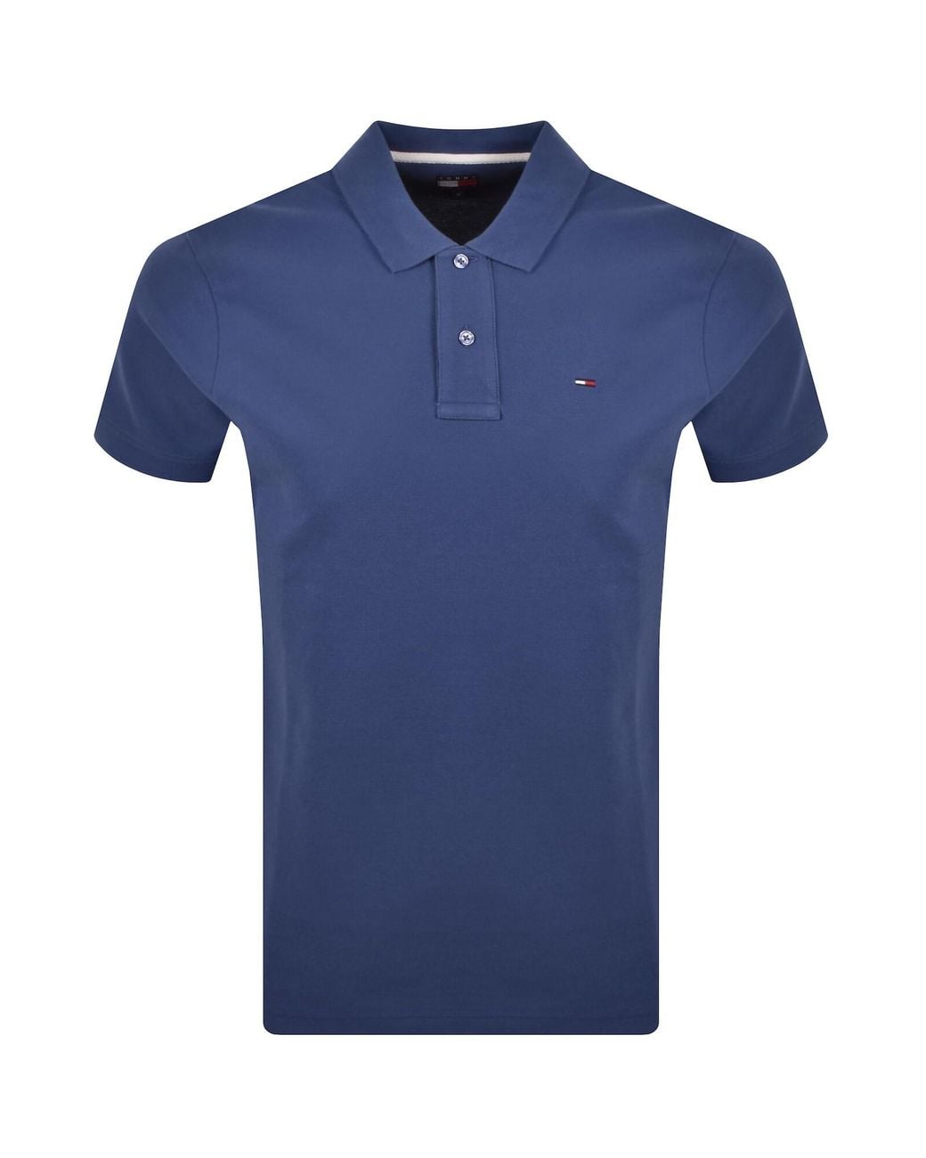 Tommy Hilfiger Blue Tipped Polo Shirt for men