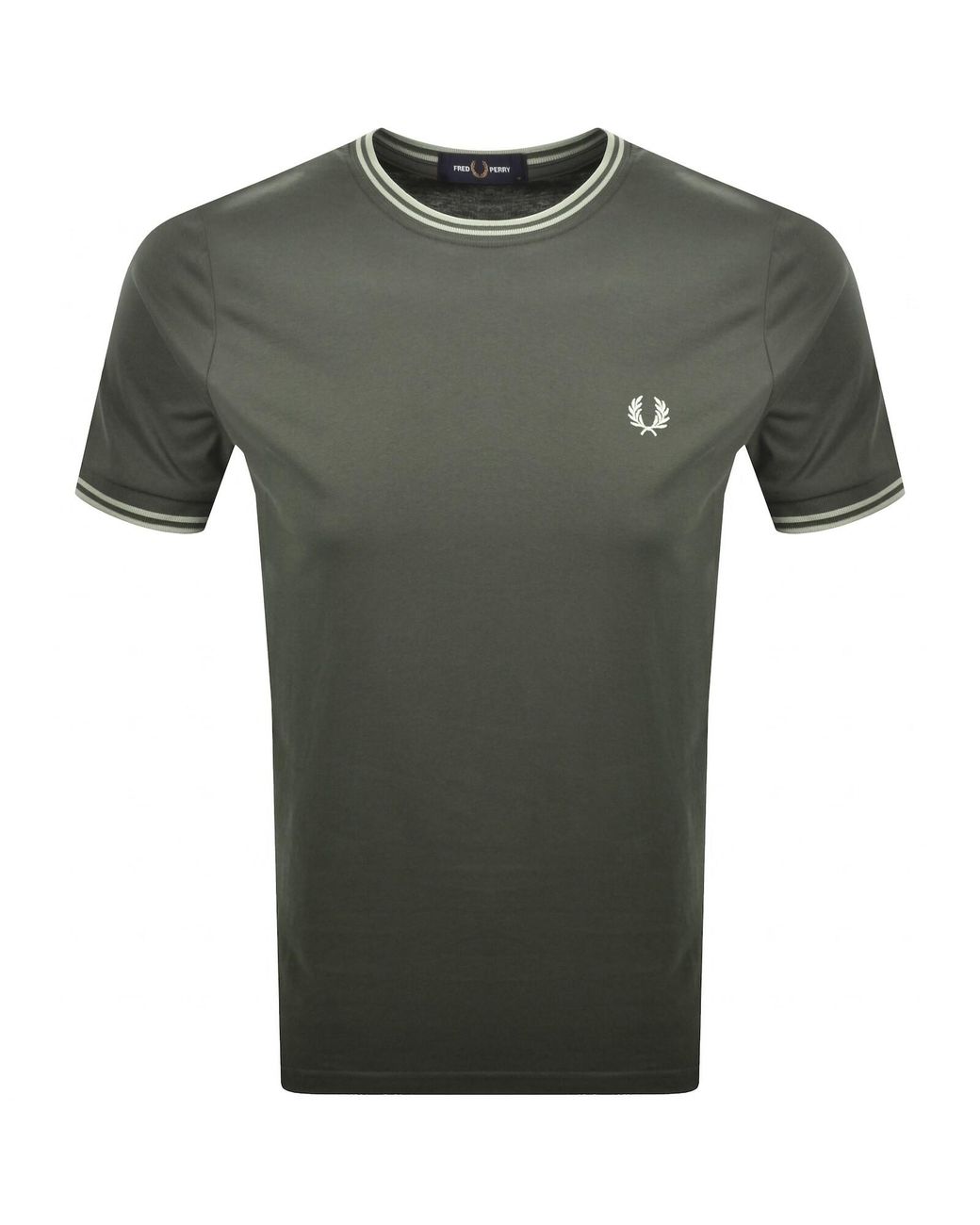 Fred Perry Green Twin Tipped T Shirt Field for men