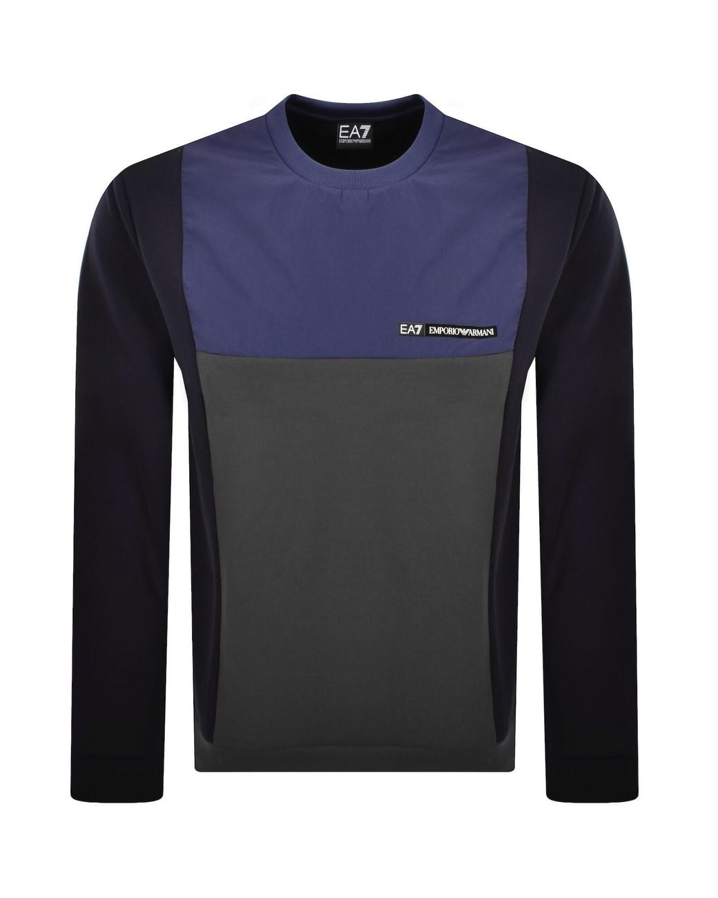 EA7 Blue Emporio Armani Colourbock Sweatshirt for men